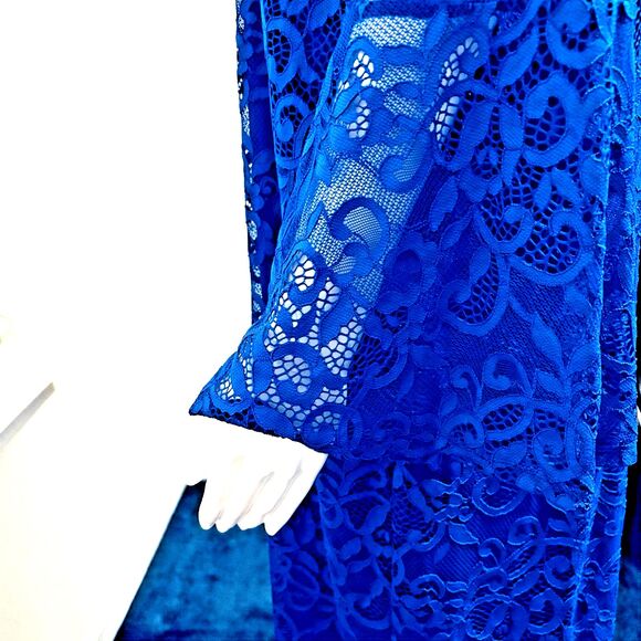 Alfani Woman, Sz 18W, Blue Formal Dress, Sheath Style, Lined, New without Tags! - Picture 6 of 12